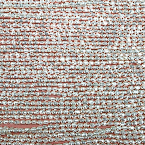 FRESHWATER PEARL RICE 2-2.5MM WHITE